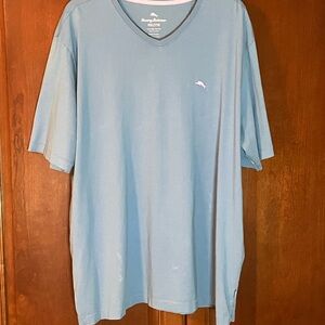 Tommy Bahama Blue V-Neck Men's Shirt